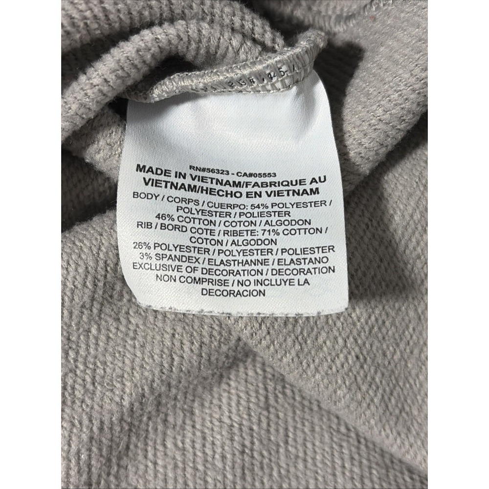 Nike Dri-FIT Cropped Swoosh Logo Sweatshirt Light Gray Womens M - Picture 9 of 10